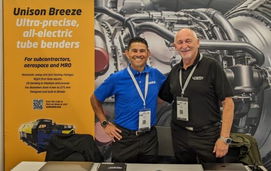 Anthony D. Morrow (President, PHI Hydraulics) and Stuart Singleton (Vice President & North American Sales Manager, Unison Tube LLC).